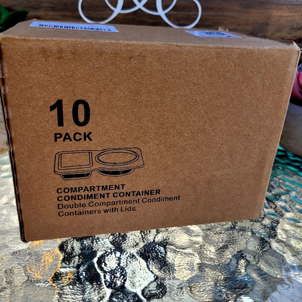 10 Pack Double Compartment Condiment Containers - Picture 6 of 6